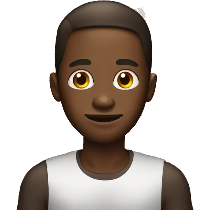 black man eating chocolate  emoji