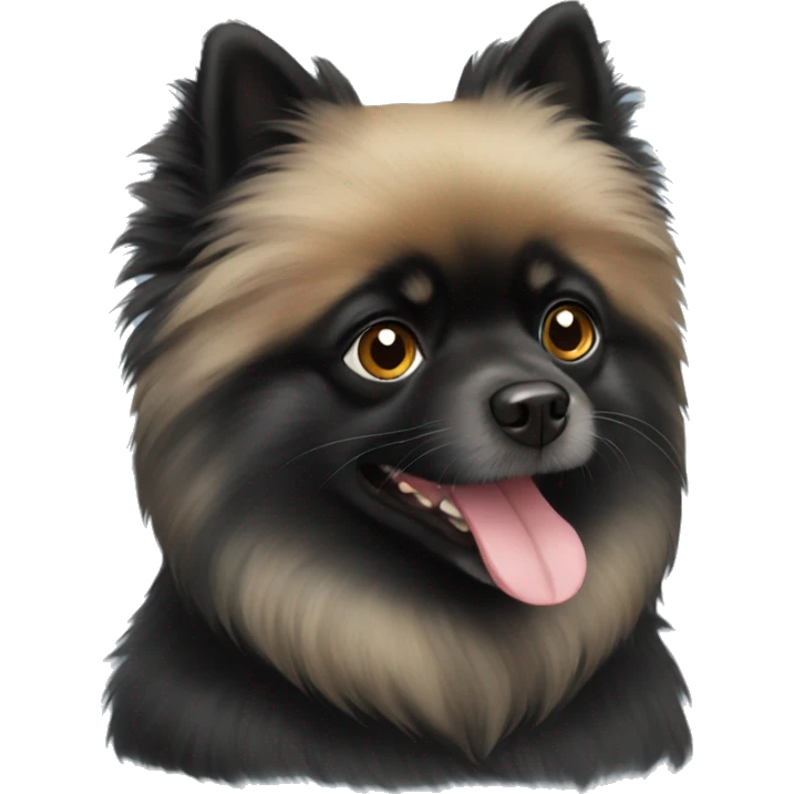 Black pomeranian emoji