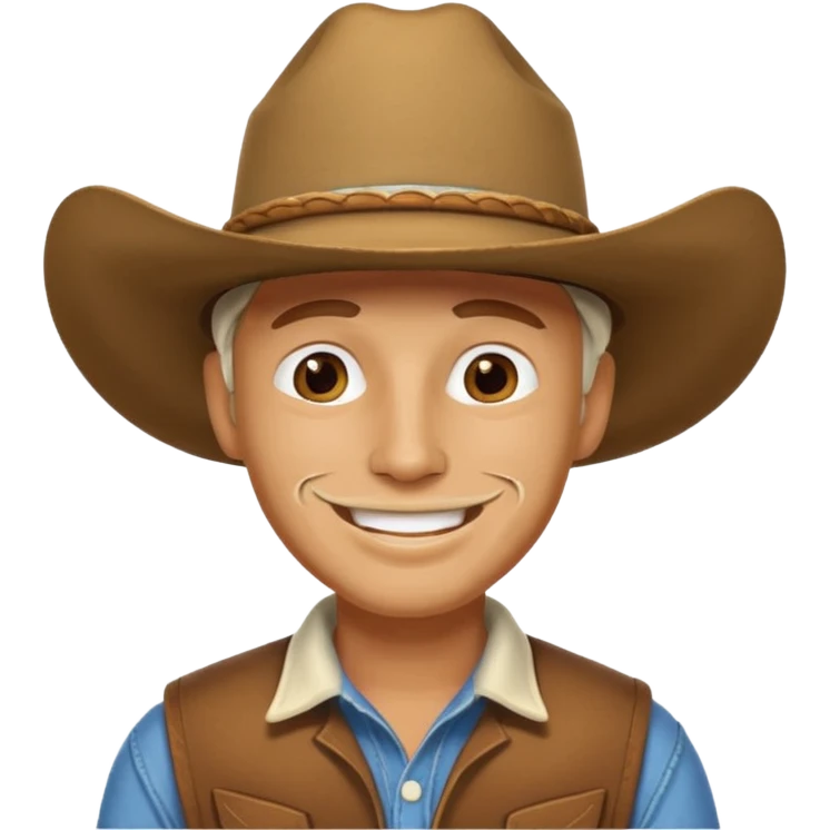 Cowboy with cream on face emoji