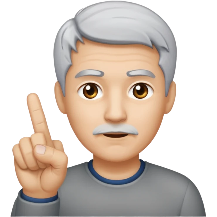 Orta parmak çeken fil emoji