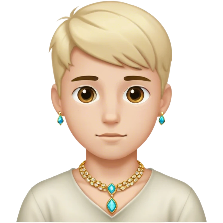 jewelry adorned boy portrait emoji