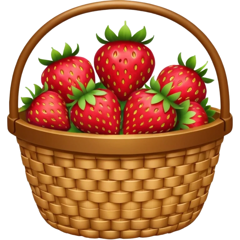 Sparkly basket of strawberries emoji