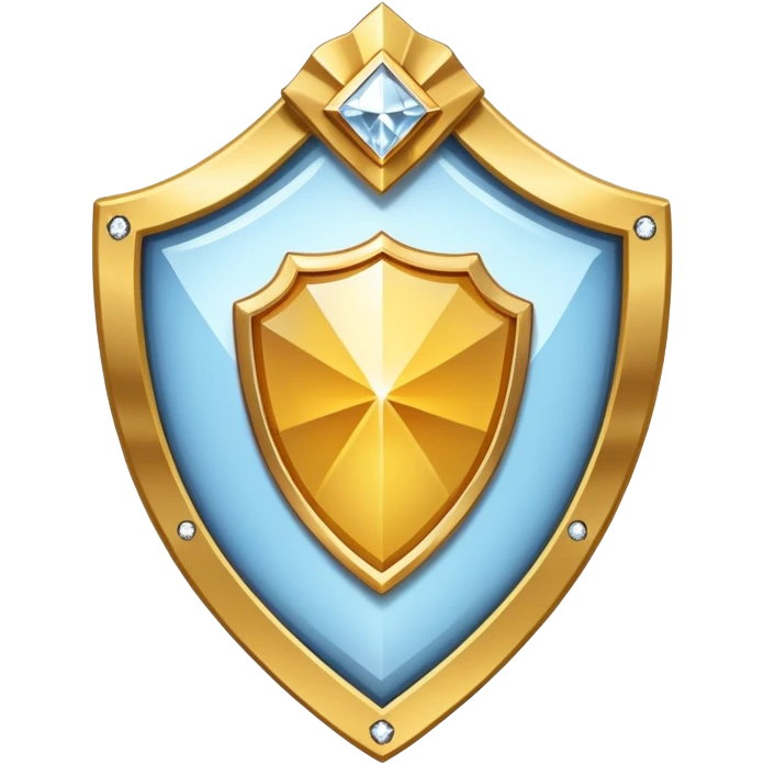 VIP badge shaped like a shield with a big diamond in the center emoji