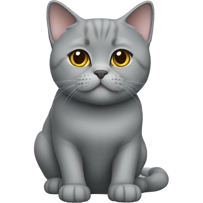 British shorthair cat grey  emoji