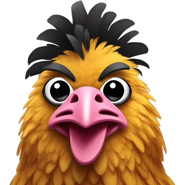 Chicken wearing a mask emoji