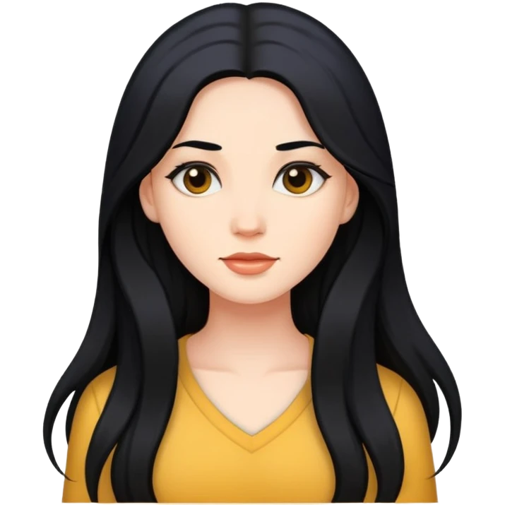 woman with long black hair emoji