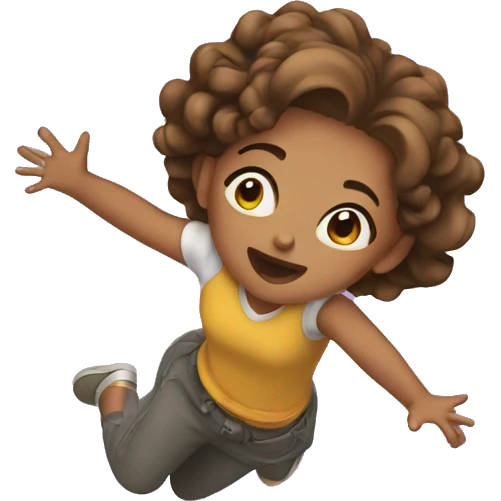 girl falling  emoji