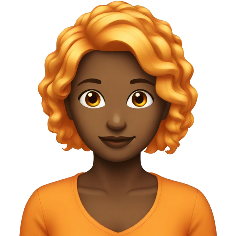 Girl hair orange  emoji