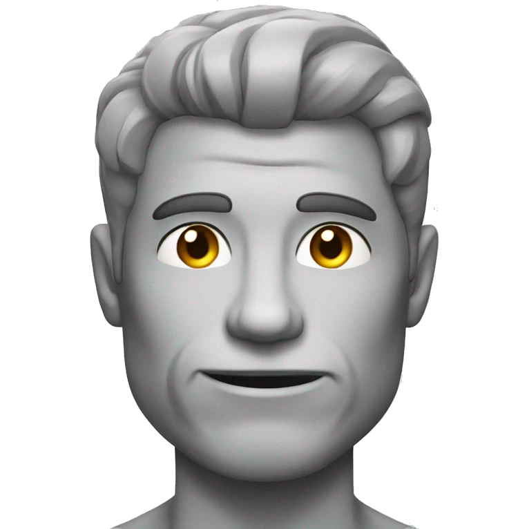 muscular man with silver skin emoji