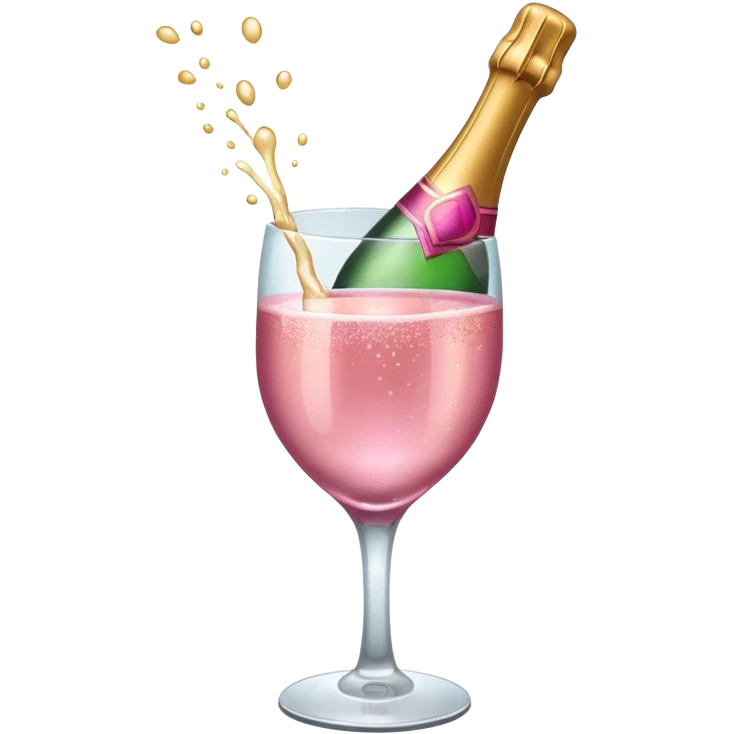 pink champagne bottle emoji emoji