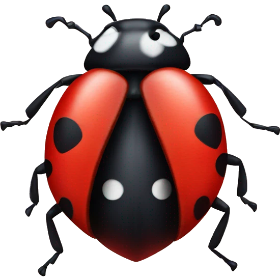 ladybug with hearts emoji