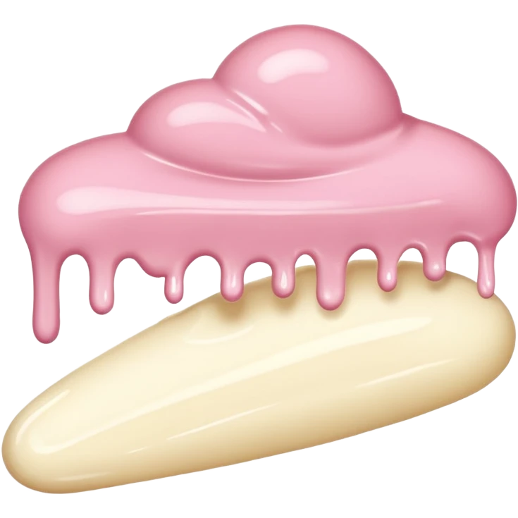 Pale pink cream swatch smear emoji