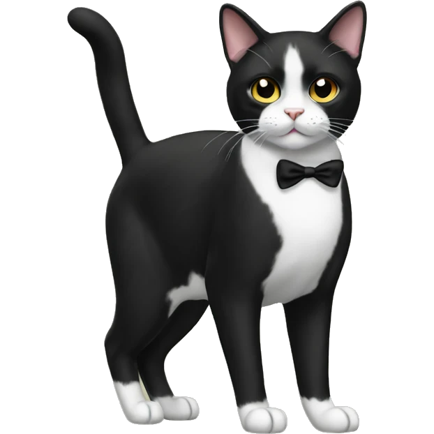 Tuxedo Cat Breed Full Body emoji