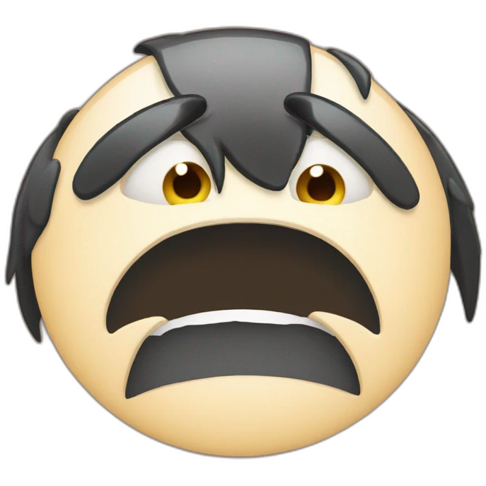 a sad emoji who is also shy and grumbly emoji