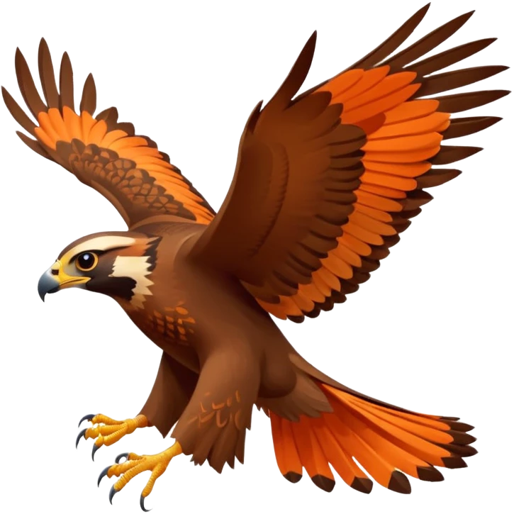 falcon in flight, stylized to represent bird shows at Puy du Fou, Puy du Fou theme park emoji