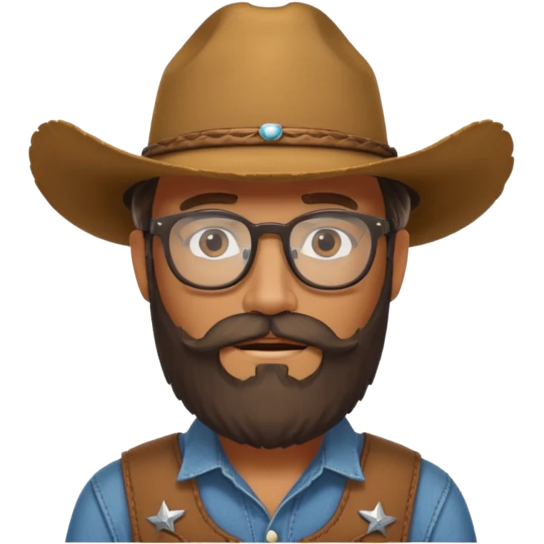 long bearded cowboy with glasses emoji