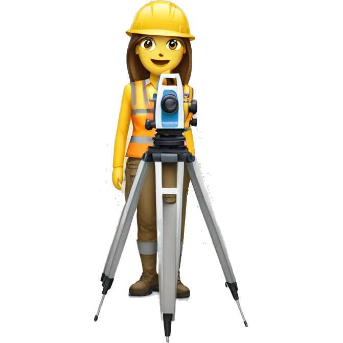 Women Land surveyor with total station emoji