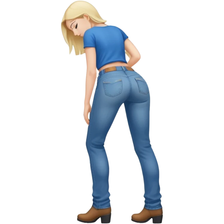 Girl bent over butt exposed emoji