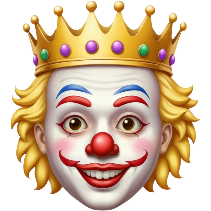 clown with golden crown emoji