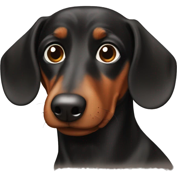 Black and brown dachshund  emoji