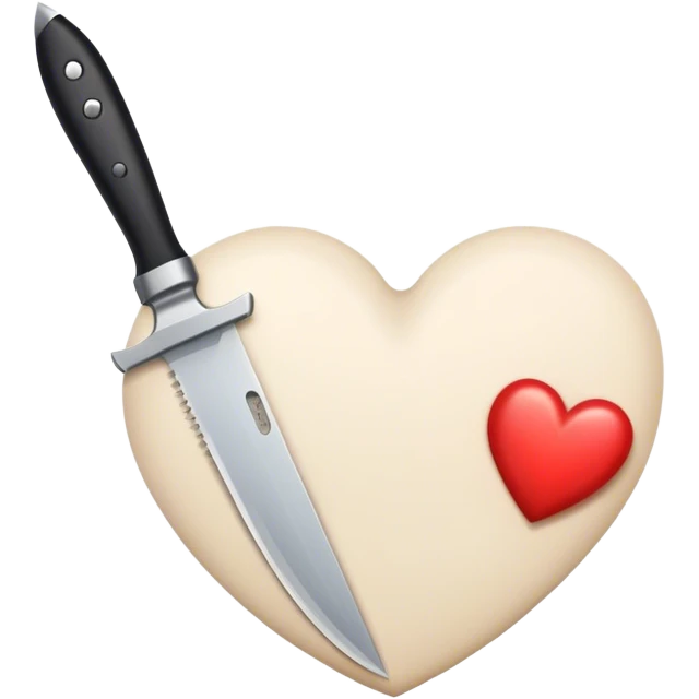 Cœur avec un couteau emoji