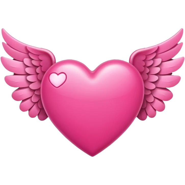Pink heart with wings emoji