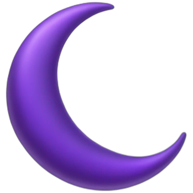purple crescent moon emoji