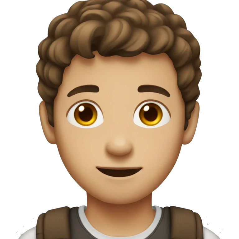 Boy with brown hair emoji