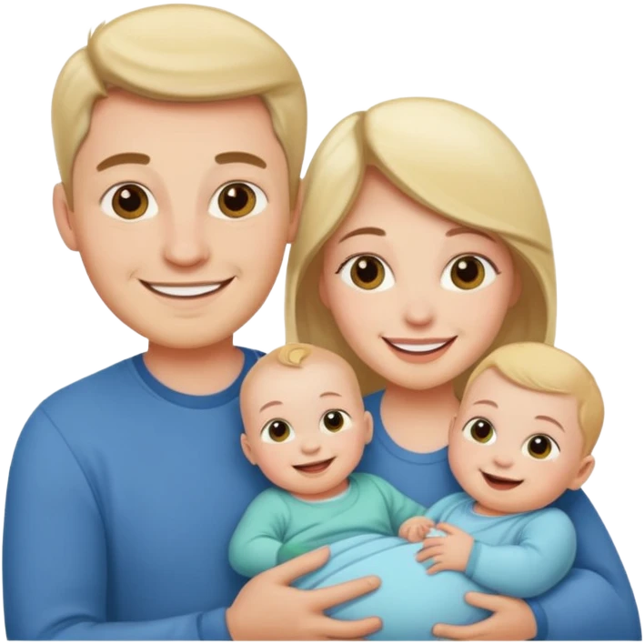 Husband wife and baby emoji