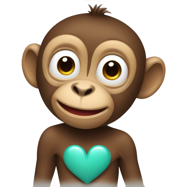 monkey with a heart emoji