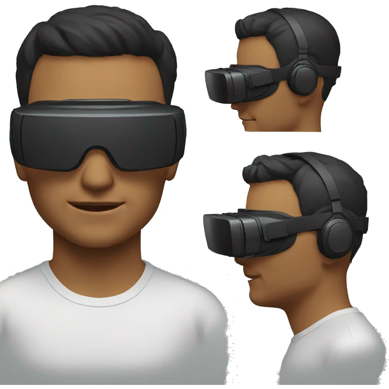 man wearing vr headset emoji