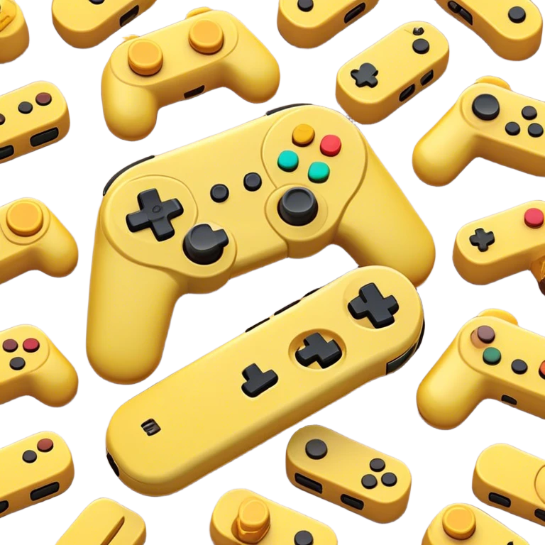 Clash of Clans aesthetic: Cinematic Playful Joy-Con Controllers Portrait Emoji, rendered in a 3D vector-style similar to standard emojis with minimal shading and bold, simplified shapes. A compact, distinct form with signature details, softly glowing with a nostalgic gaming charm. Simplified yet unmistakably iconic, highly detailed and consistent, glowing with a soft radiance and high shine. Stylized with a touch of retro gaming magic and a soft glowing outline, capturing the essence of a beloved gaming relic with a friendly, playful manner! emoji
