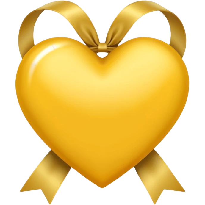 yellow heart with a golden ribbon emoji