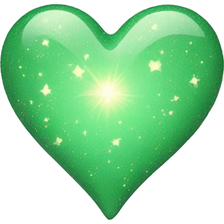 fairy dust sage green heart emoji