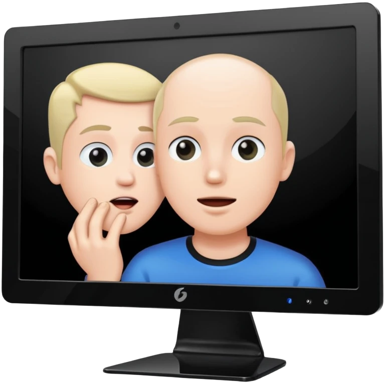 emoji of a man getting sucked into a desktop monitor emoji