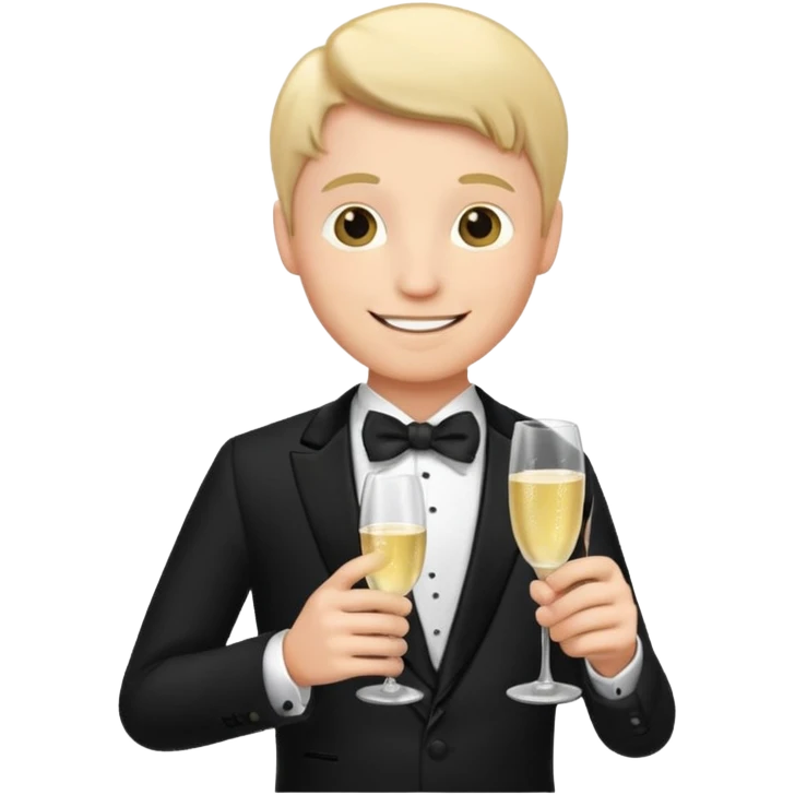 man with Champagne emoji