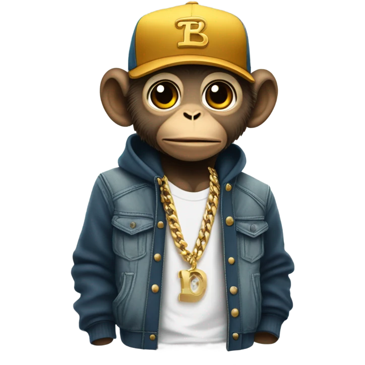 Hip hop monkey emoji
