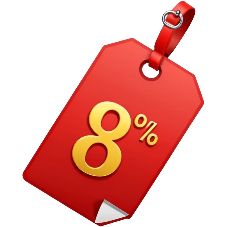 Discount tag with percent symbol emoji