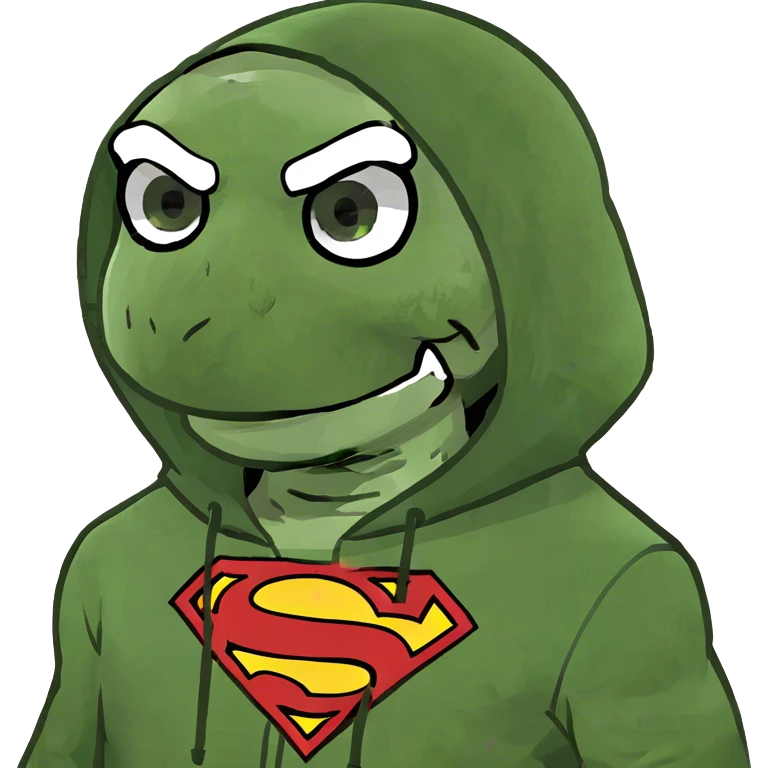 Skeleton in Superman hoodie emoji