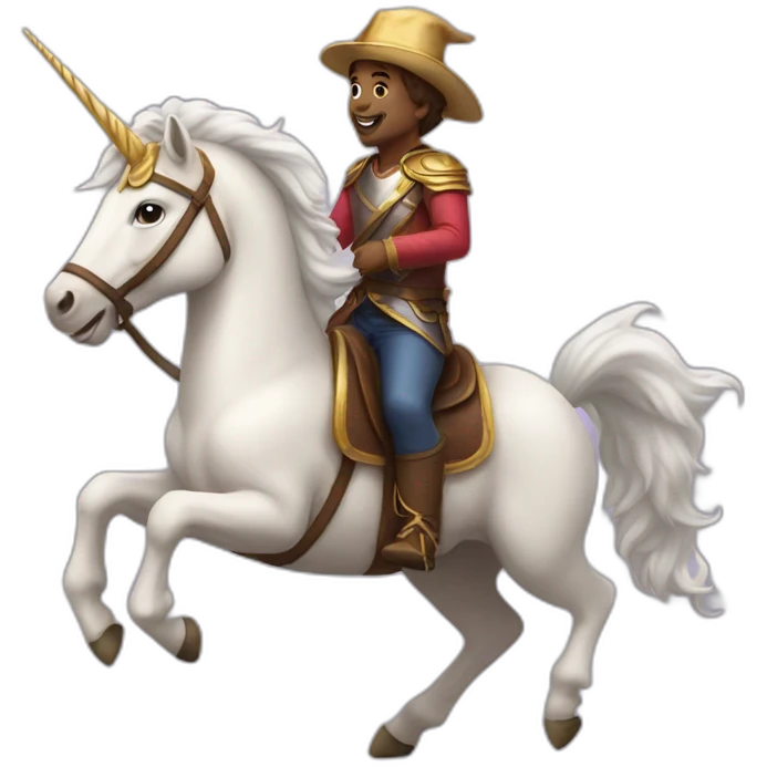 a castor riding a unicorn emoji