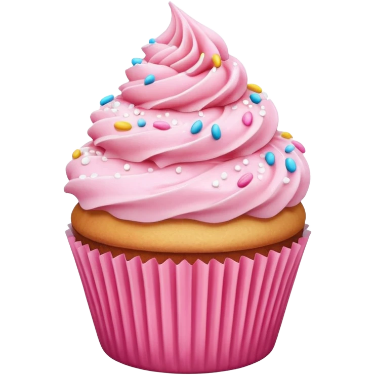 Cupcake with pink icing emoji