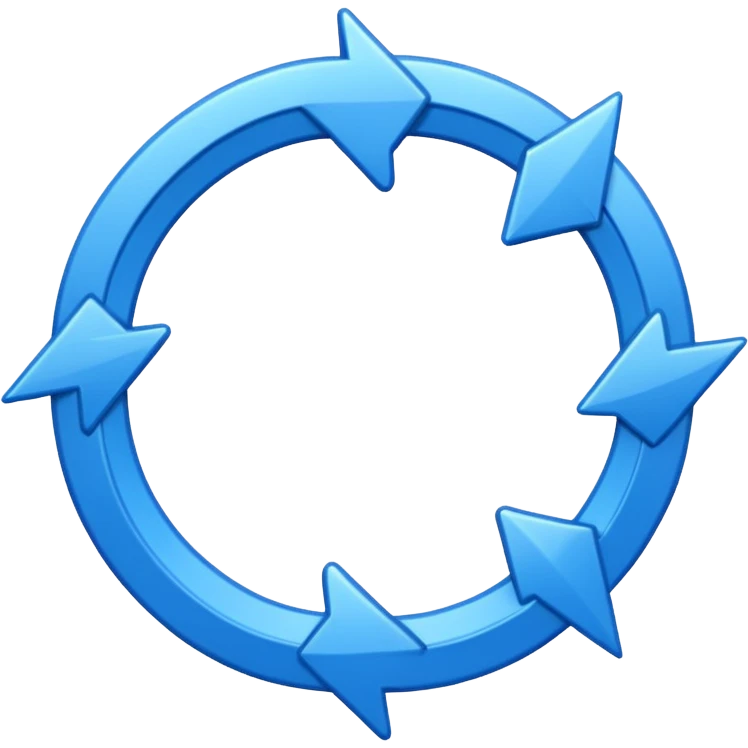  blue arrows in cycle emoji