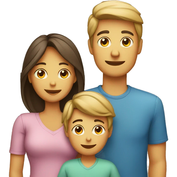 family 2 kids, mom and dad and 1 boy 1 boy emoji