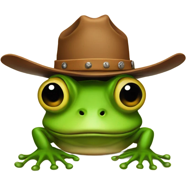 Cowboy frog emoji