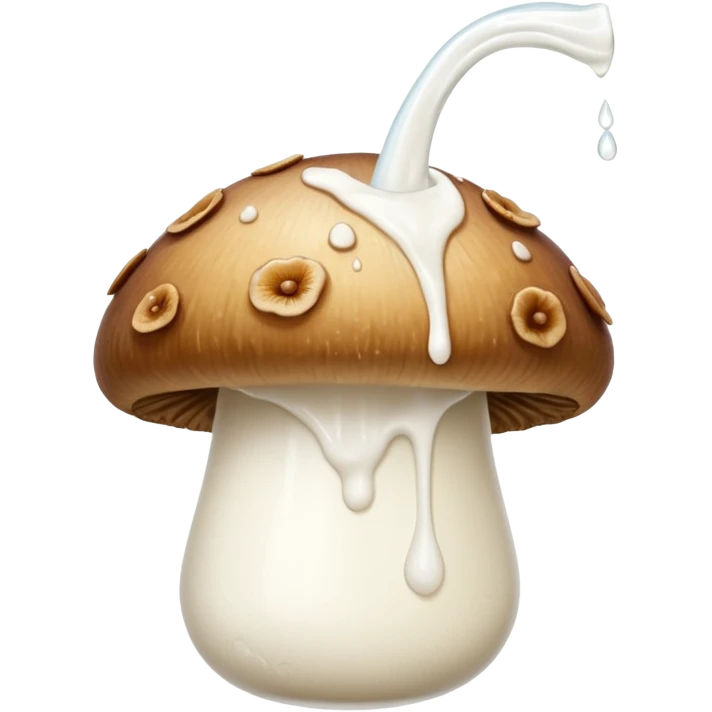 skin toned mushroom squirting milk from its top. emoji