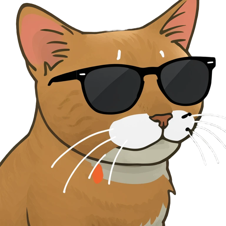 Cat with sunglasses emoji