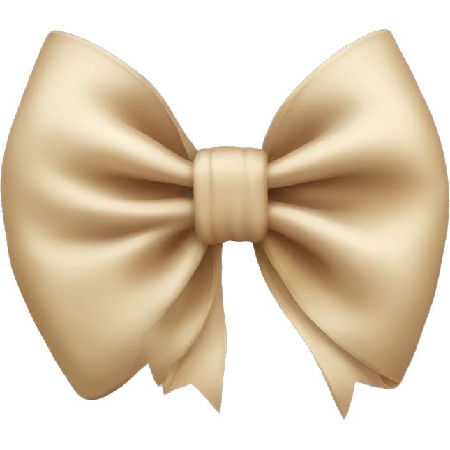 Beige bow emoji