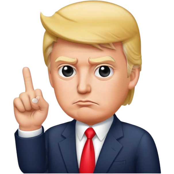 Trump showing middle finger  emoji