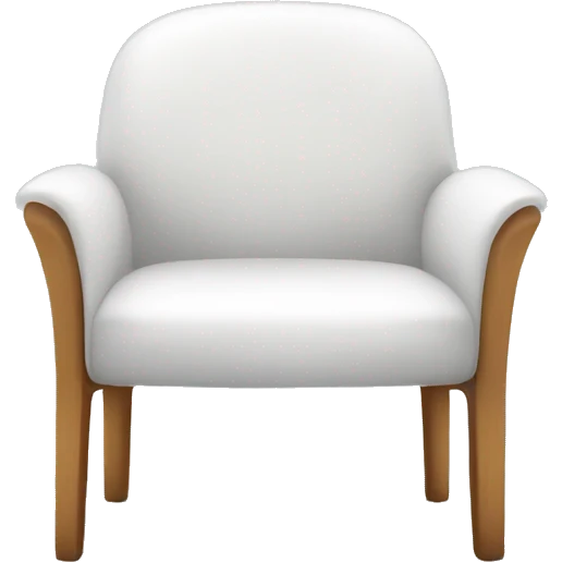 White modern chair emoji