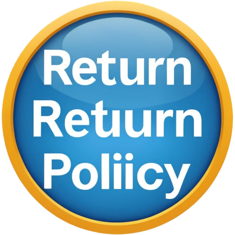 words "return policy" emoji